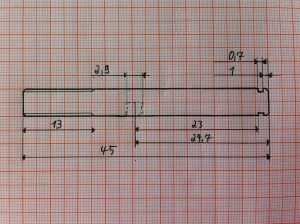 Verkürzte 5-mm-Welle mit Bohrung für die Madenschraube